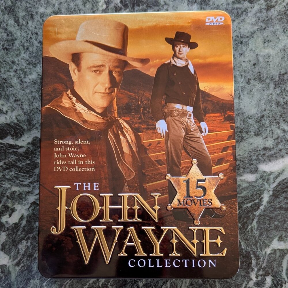 The John Wayne Collection in Commemorative Tin 5 DVD Discs/15 Movies and Booklet